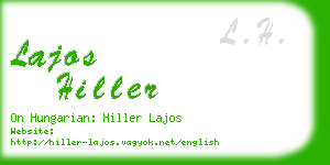 lajos hiller business card